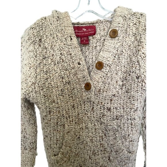 Abercrombi & Fitch womens short  sweater  medium oatmeal tweedy look  36 chest - Picture 1 of 5